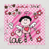 Angels en Devils Birthday Invitation Kaart (Voorkant / Achterkant)