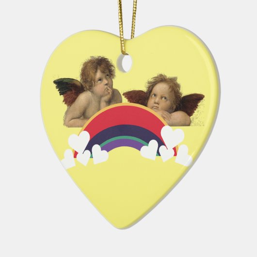 Angels Engel Raphael Regenbogen Keramisch Ornament (Links)