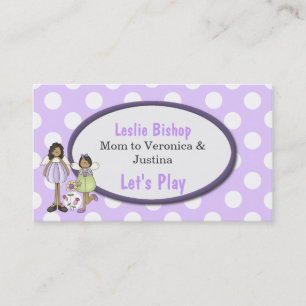 Angels / Fairies Custom Mama Speel Datum Kaart Contactkaartje