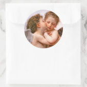 Angels First Kiss, Bouguereau Ronde Sticker (Tas)