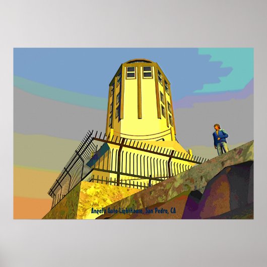 Angel's Gate Lighthouse, San Pedro, CA Poster (Voorkant)