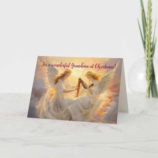 ANGELS GRANDMÈRE CARTE DE NOËL (Devant)