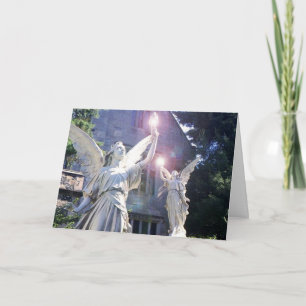 Angels Heavenly Host Vrolijke Kerstgroet Kunst Feestdagen Kaart