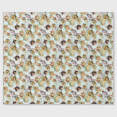 Angels in de Clouds Collage Cadeaupapier (Vlak)