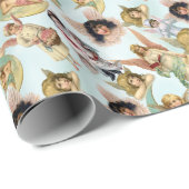 Angels in de Clouds Collage Cadeaupapier (Rol Hoek)