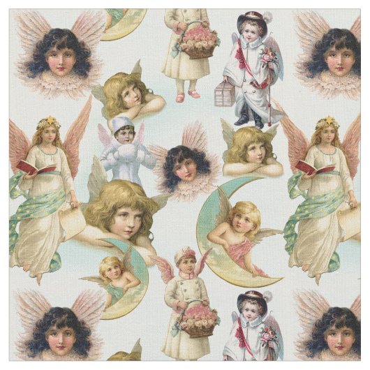  Angels in de Clouds Collage Stof (Close Up)