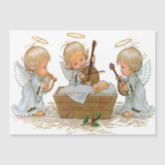 Angels in de Manger Card (Voorkant)