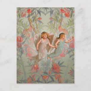 Angels in de tuin briefkaart