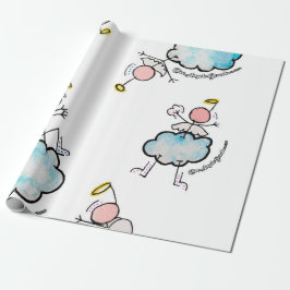 Angels in de wolken cadeaupapier
