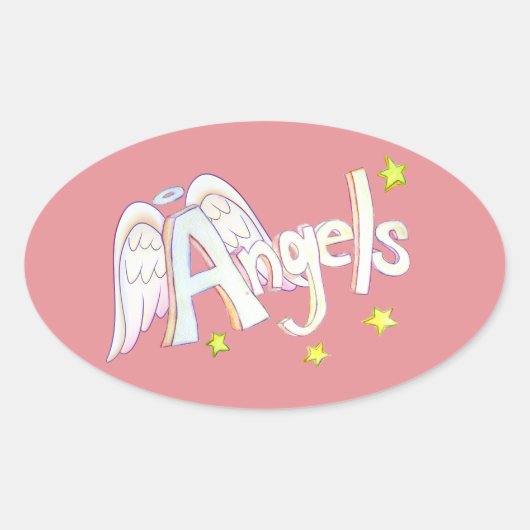 Angels Inspirerend Woord Kunst Sticker Decals (Voorkant)
