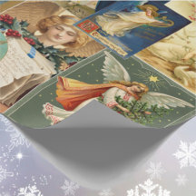 Angels Kerst Victoriaans Kaarten Poses