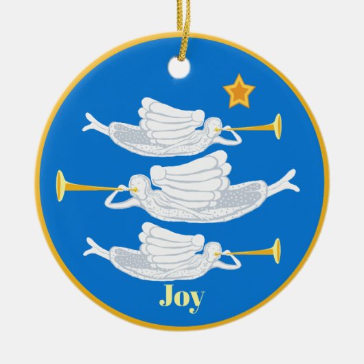 Angels Kerstmis Keramisch Ornament (Voorkant)