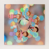 Angels Kerstmis Legpuzzel (Horizontaal)