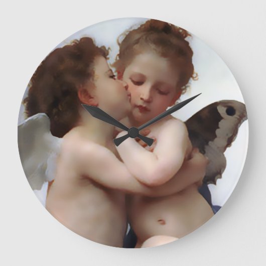 Angels Kiss Wall Clock Grote Klok (Voorkant)