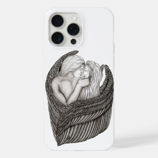 Angels Kissing, noir et blanc Design (Verso)