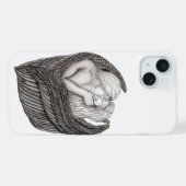 Angels Kissing, noir et blanc Design (Verso Horizontal)