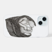 Angels Kissing, noir et blanc Design (Verso Horizontal)