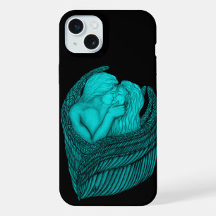 Angels Kissing, noir et vert Design