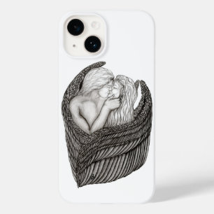 Angels Kissing, zwart-wit design Case-Mate iPhone 14 Hoesje