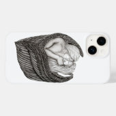 Angels Kissing, zwart-wit design Case-Mate iPhone Case (Achterkant (horizontaal))