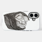 Angels Kissing, zwart-wit design Case-Mate iPhone Case (Achterkant (horizontaal))