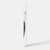 Angels Kissing, zwart-wit design iPhone 15 Hoesje (Linkerkant)