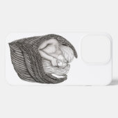 Angels Kissing, zwart-wit design iPhone Hoesje (Achterkant horizontaal)