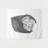 Angels Kissing, zwart-wit design Wandkleed (Voorkant (horizontaal))