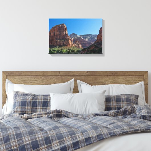 Angels Landing in Zion National Park Canvas Afdruk (Insitu (Slaapkamer))