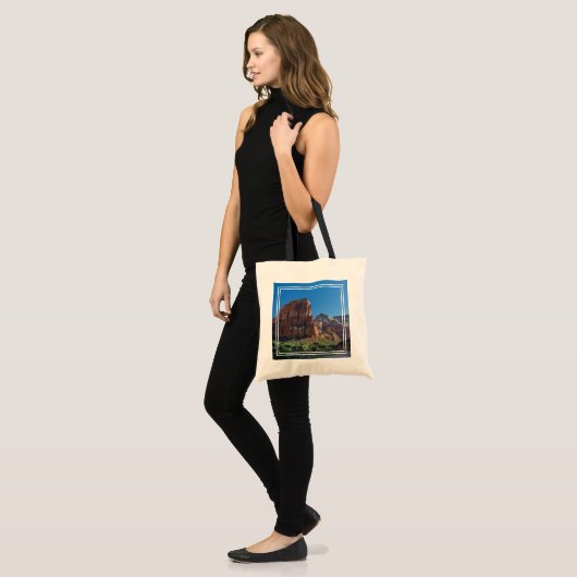 Angels Landing in Zion National Park Tote Bag (Voorkant (model))