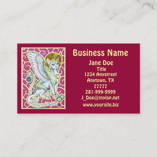 Angels loopt op 4 poten Visitekaartje (Voorkant)