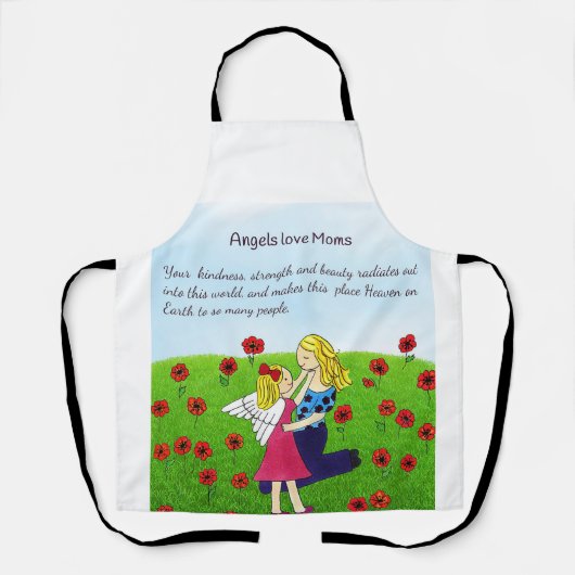 Angels Love Mam All-Over Print Apron Schort (Voorkant)