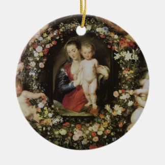 Angels Madonna en Child Rubens Fine Art Keramisch Ornament
