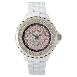 ANGELS MET ANTIEK JEWELS, GEMSTONES, PEARLS HORLOGE