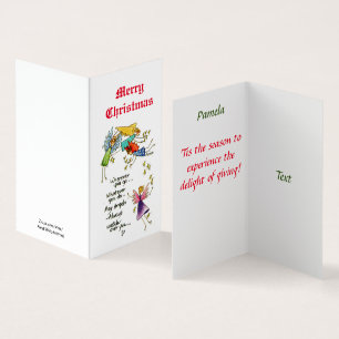 Angels met jou bij kerstWaterverf Art Kaart