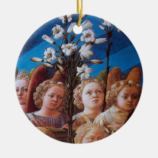 ANGELS MET WITTE LIL KERAMISCH ORNAMENT (Voorkant)