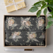  Angels Pattern Black Tissuepapier (Geschenk)