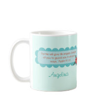 Angels Quote Psalm 91:11 Monogram Tea