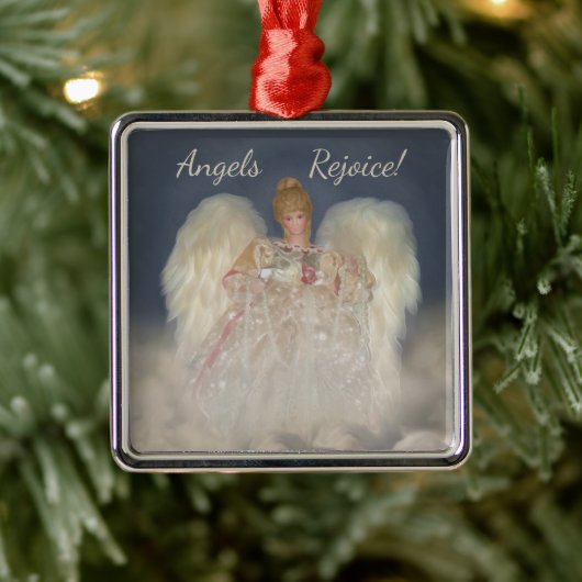 Angels Rejoice Traditional Blue Holiday Ornament (Boom)