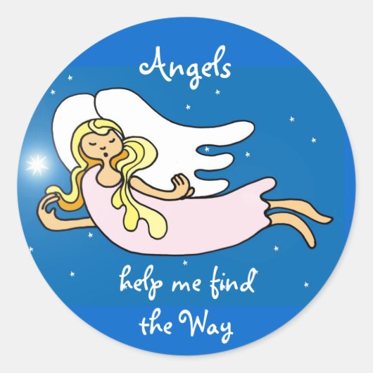 Angels Ronde Sticker (Voorkant)