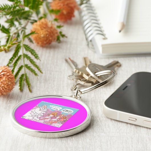 Angels Text Funny Sleutelhanger (Zijkant)