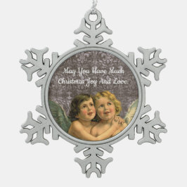 Angels Tin Sneeuwvlok Ornament