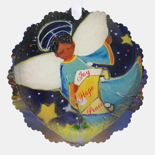 Angels Unaware Papier Ornament Wenskaart (Voorkant)