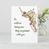 Angels van Clouds met Gezegde van Comfort voor u Feestdagenkaart (Staand voorkant)