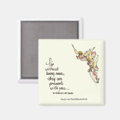 Angels van Clouds met Gezegde van Comfort voor u Magneet (Voorkant / Achterkant)