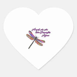 Angels verschijnen wanneer de libellen dichtbij zi hart sticker