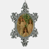 Angels Victoriaans Art Snowflake Ornament (Links)