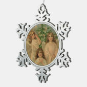 Angels Victoriaans Art Snowflake Ornament (Rechts)