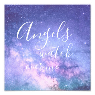 Angels Watch Over me Prachtige Vertelde Stardust Foto Afdruk