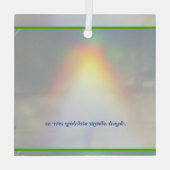 Angels Watching Glass Square Ornament (Achterkant)